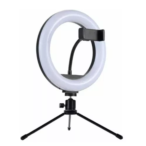 Ring Light De Mesa Iluminador De Led Tripé 8 Polegadas com