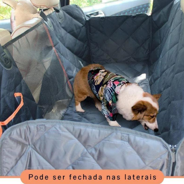 Capa Protetora Banco Traseiro Pet Cães Gatos Passagem