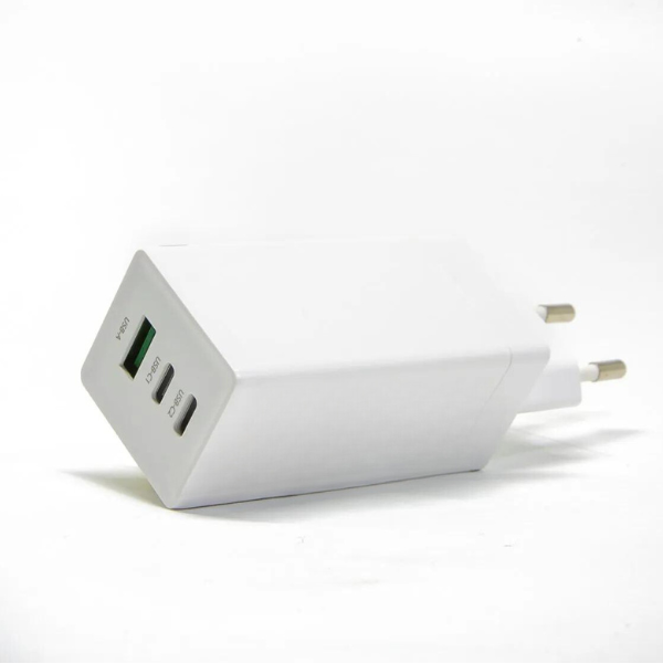 Carregador Rápido Gan 65W Quick Charger 3 Portas