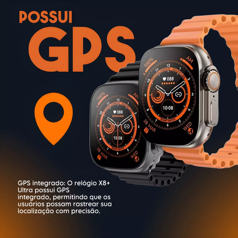 Relógio Smartwatch X8 Ultra Tela HD 49mm (LARANJA)