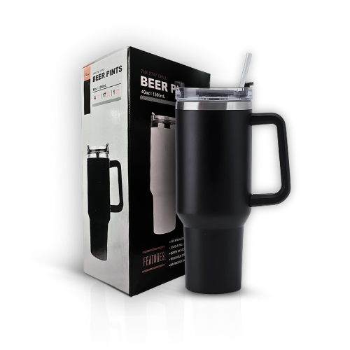 Copo Térmico Grande 1200 Ml Canudo Parede Dupla Cor preto