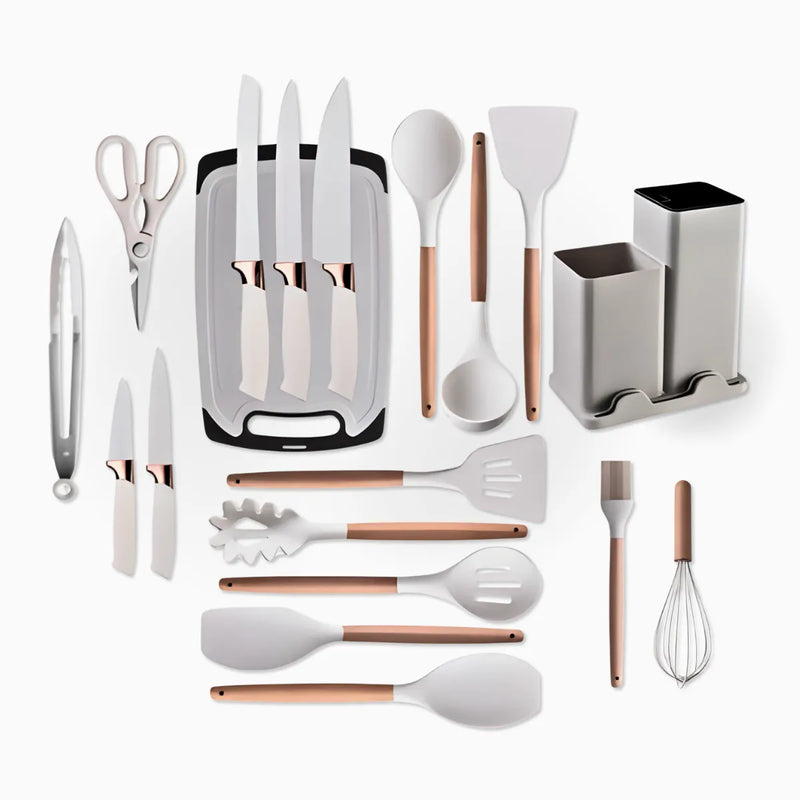 Kit Utensílios de Cozinha Jogo Completo 19 Peças