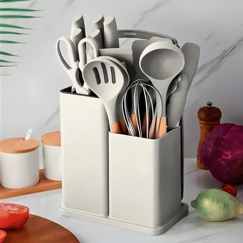 Kit Utensílios de Cozinha Jogo Completo 19 Peças