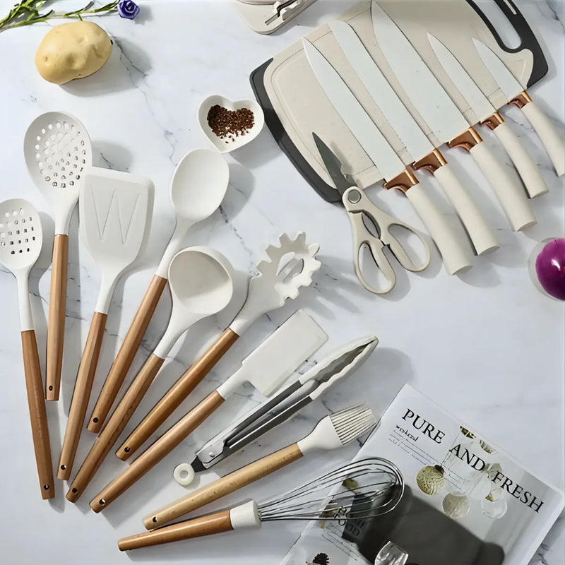 Kit Utensílios de Cozinha Jogo Completo 19 Peças