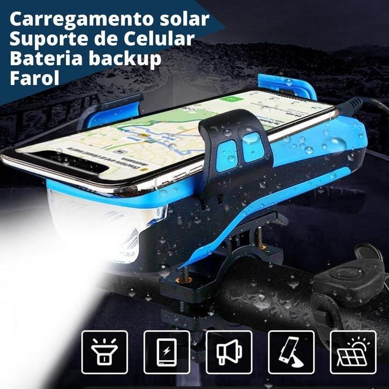 Farol de Bicicleta  recarregavel para celular