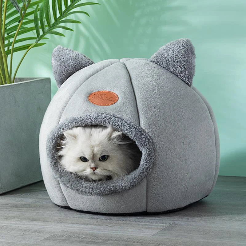 Novo conforto para sono profundo no inverno cama para gatos cesta pequena cama para cães produtos para animais de estimação tenda caverna aconchegante ninho cama gato