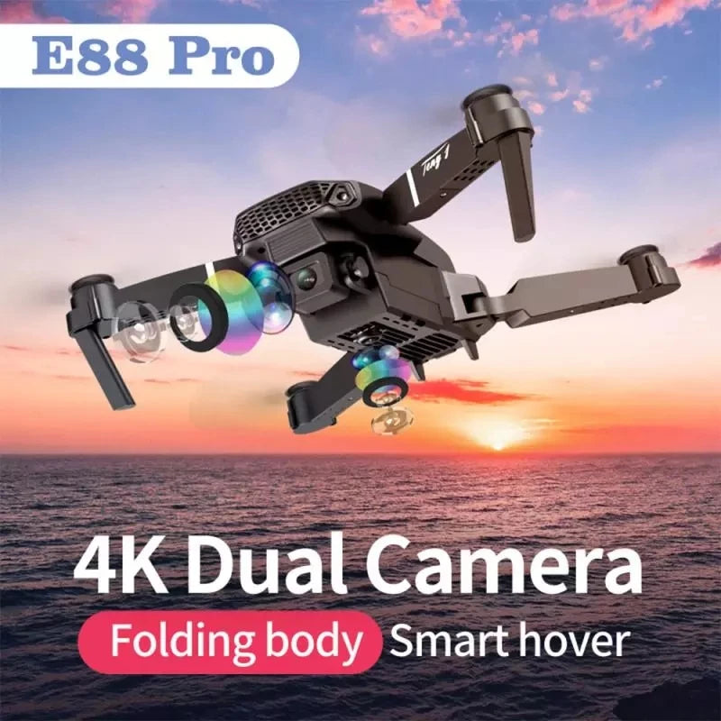 ZHENDUO E88 Pro Drone 4k Profesional HD 4k Rc Avião Dupla Câmera Grande Angular Cabeça Remoto Quadcopter Avião Brinquedo Helicóptero