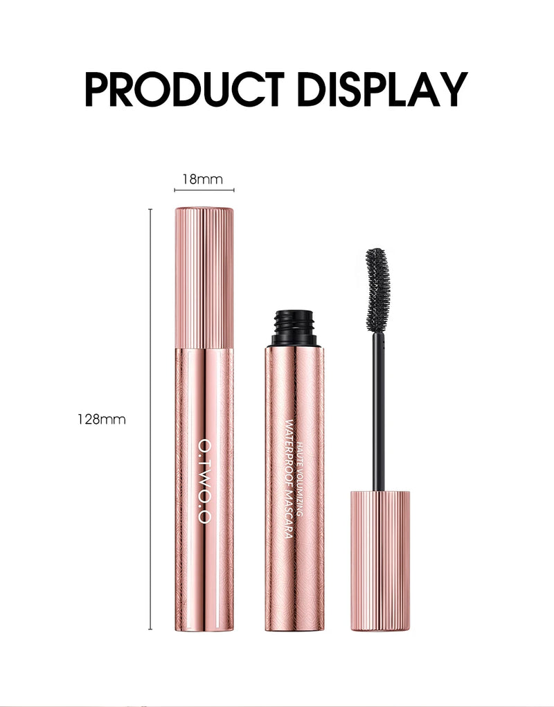 O.TWO.O 4D Mascara À Prova D'Água Extra Volume Longa Duração Hiper-Curvatura Alongamento de Cílios Cílios Não Borrados Preto Mascara