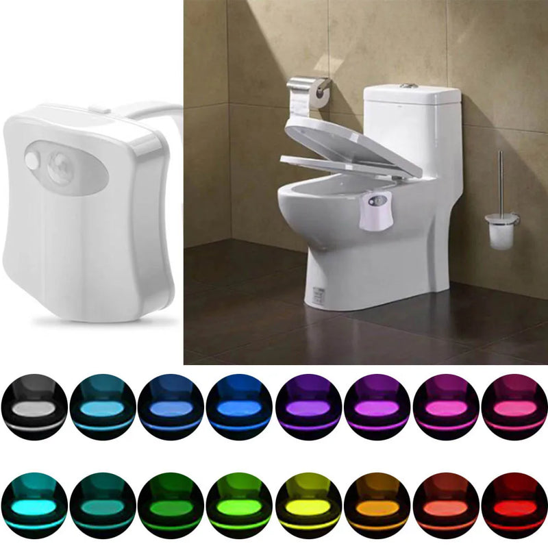 Iluminação luz do toalete wc led night light inteligente sensor de movimento humano backlight para vaso sanitário banheiro para 2xaa bateria