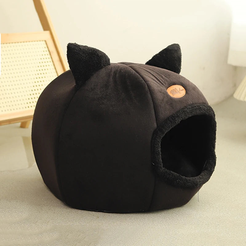 Novo conforto para sono profundo no inverno cama para gatos cesta pequena cama para cães produtos para animais de estimação tenda caverna aconchegante ninho cama gato