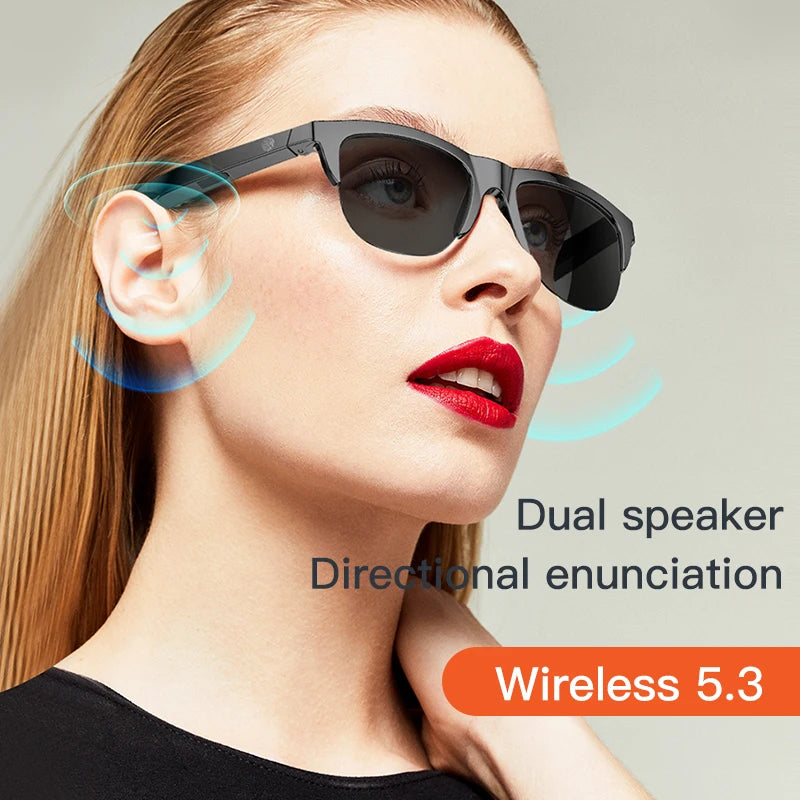 Série F Fone Ouvido Lentes Bluetooth Homem À Prova de Água Smartglass Estéreo Conectado Moldura Smartglasses Polarizados Óculos de Sol Masculinos