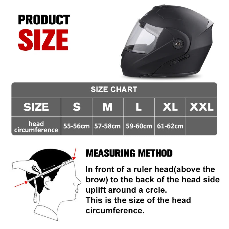 Uchoose capacete de motocicleta unissex com certificação DOT, lente dupla, seção transversal, capacete de segurança modular, capacete com viseira