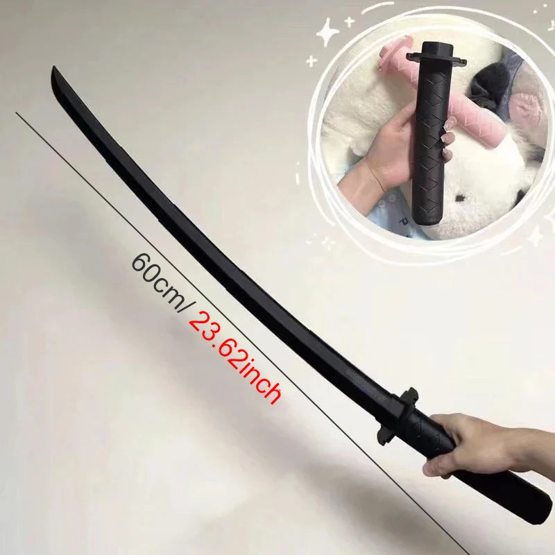 Adereços de cabine fotográfica para adultos, faca japonesa de gravidade 3d, katana, extensível, cosplay, descompressão, criativa, retrátil, katana