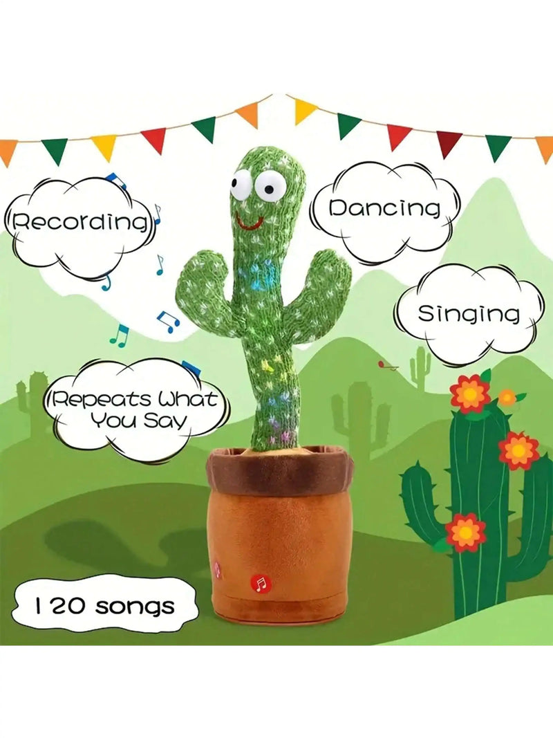 1pc-dança falando brinquedos de cacto para meninos e meninas do bebê, cantando imitando gravação repetindo o que você diz sunny cactus up plus