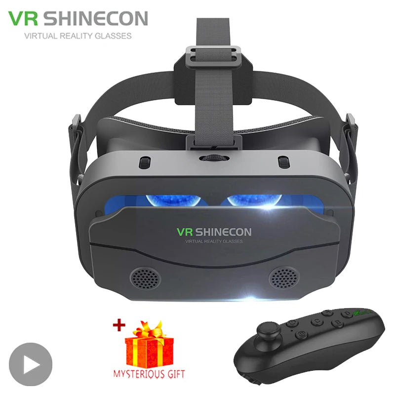 3d viar telefone realidade virtual óculos vr fone de ouvido capacete dispositivos lentes inteligentes óculos para smartphones celular com controlador hedset