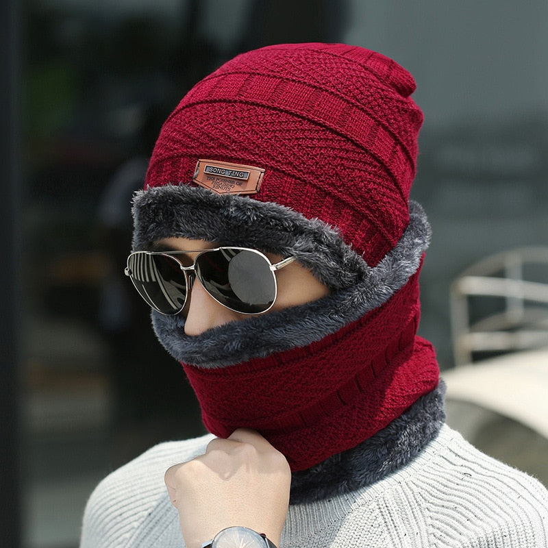 Gorro , Toca de inverno para mulheres . mantem a cabeça e pescoço quentes .