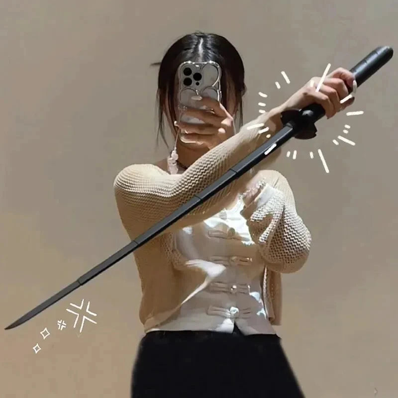 Adereços de cabine fotográfica para adultos, faca japonesa de gravidade 3d, katana, extensível, cosplay, descompressão, criativa, retrátil, katana