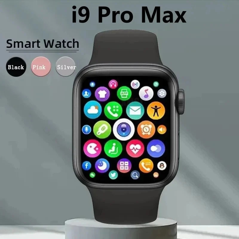 Novo original smartwatch relógio inteligente para homem i9 pro max série 9 chamada de telefone relógio personalizado rosto esporte à prova dwaterproof água mulher homem wearable