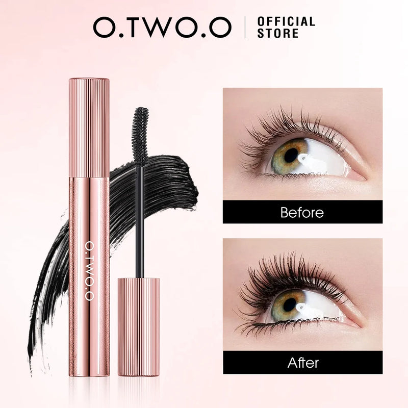 O.TWO.O 4D Mascara À Prova D'Água Extra Volume Longa Duração Hiper-Curvatura Alongamento de Cílios Cílios Não Borrados Preto Mascara