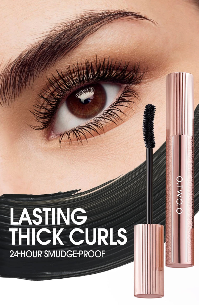 O.TWO.O 4D Mascara À Prova D'Água Extra Volume Longa Duração Hiper-Curvatura Alongamento de Cílios Cílios Não Borrados Preto Mascara