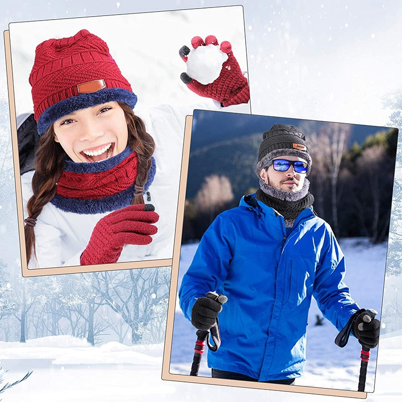 Gorro , Toca de inverno para mulheres . mantem a cabeça e pescoço quentes .