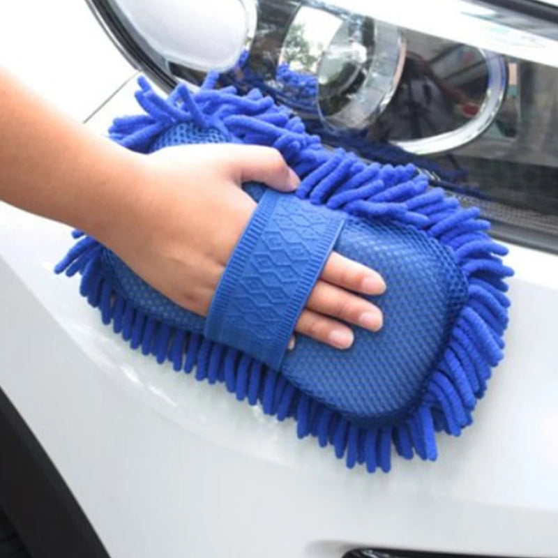 Esponja de lavagem de carro de microfibra chenille para cuidados com a lavagem de carros Almofada de escova de lavagem Toalha de lavagem Luvas automotivas Acessórios de estilo Gadget