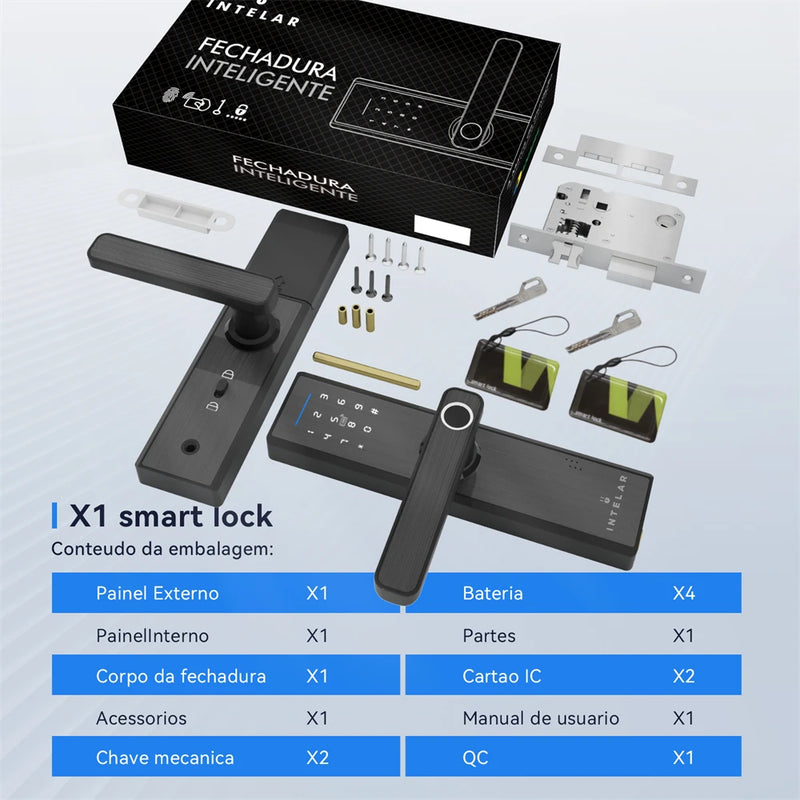 Tuya wifi digital eletrônico inteligente fechadura da porta com câmera biométrica impressão digital cartão inteligente senha chave desbloquear fechadura da porta digital