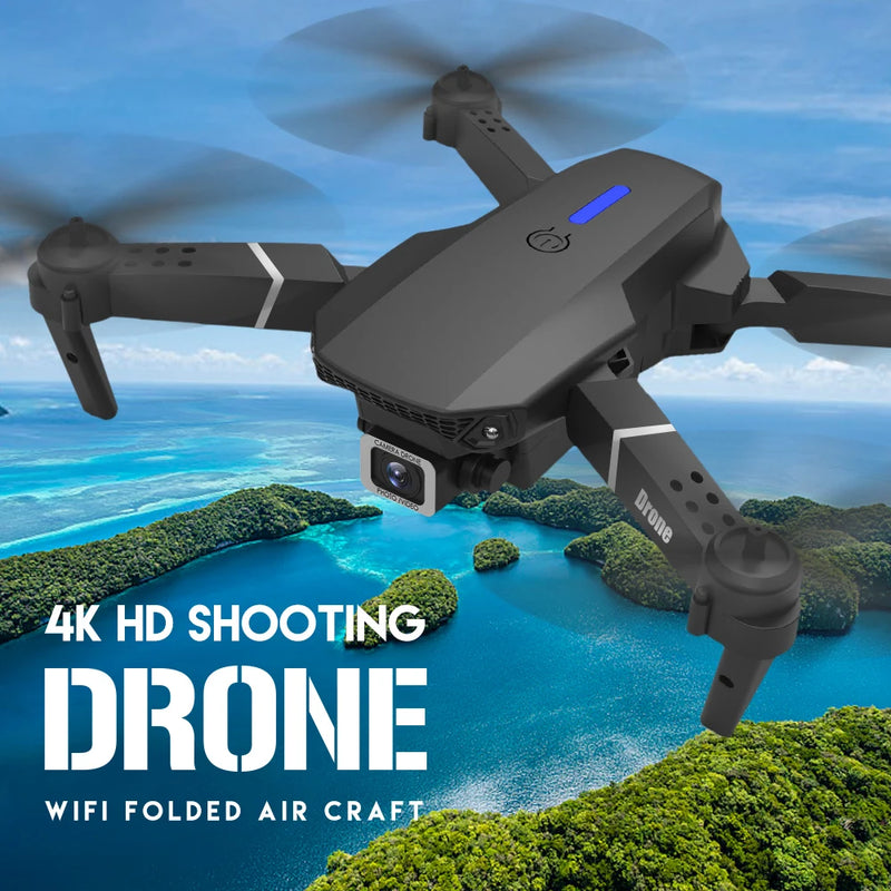 2024 e88pro rc drone 4k professinal com 1080p grande angular câmera hd helicóptero dobrável wifi fpv altura segurar brinquedo de presente