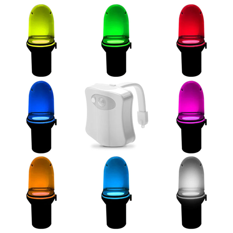 Iluminação luz do toalete wc led night light inteligente sensor de movimento humano backlight para vaso sanitário banheiro para 2xaa bateria