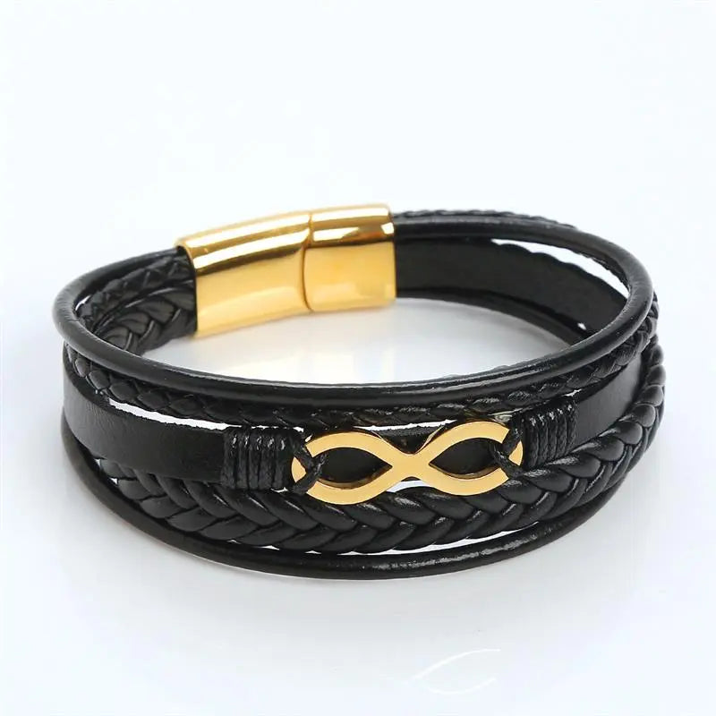 Pulseira de couro Fashion Simbolo Infinito