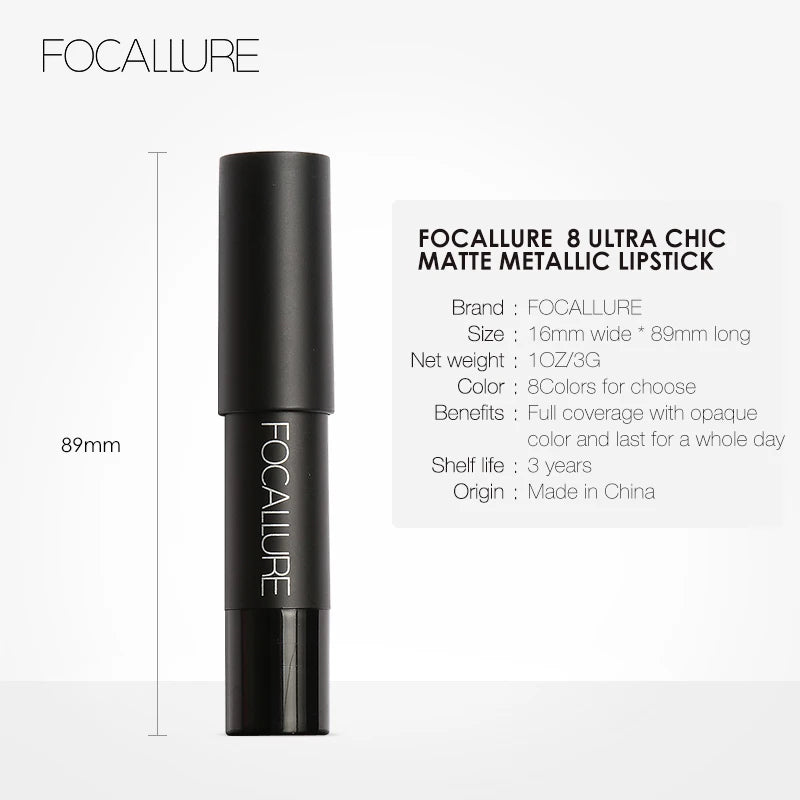 FOCALLURE 31 Cores Batom Matte Longa Duração À Prova D'Água Sexy Lipbalm Antiaderente Lip Tint Lápis Labial Maquiagem Cosméticos para Mulheres