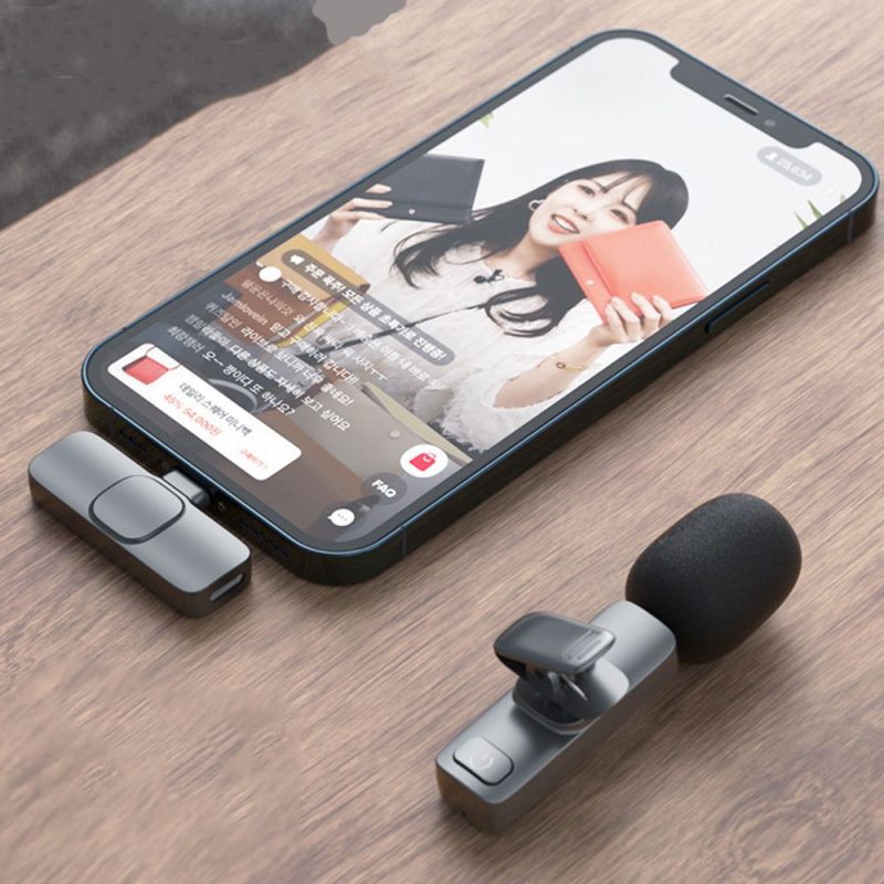 Microfone Lapela Wireless Sem Fio Para iPhone iPad