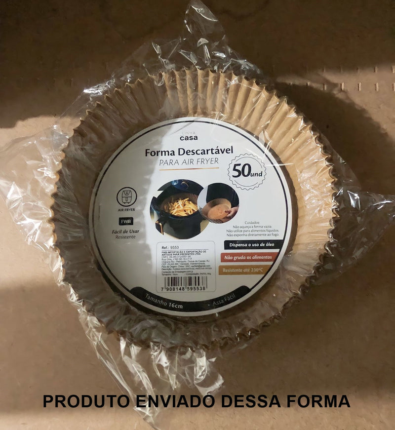 Forro de Papel Antiaderente Para Airfryer – 50 unidades