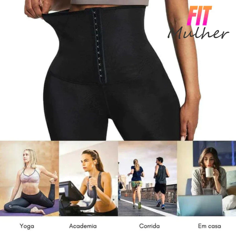 Efeito Sauna - FIT MULHER Modela Cintura, Queima Calorias, Pochete