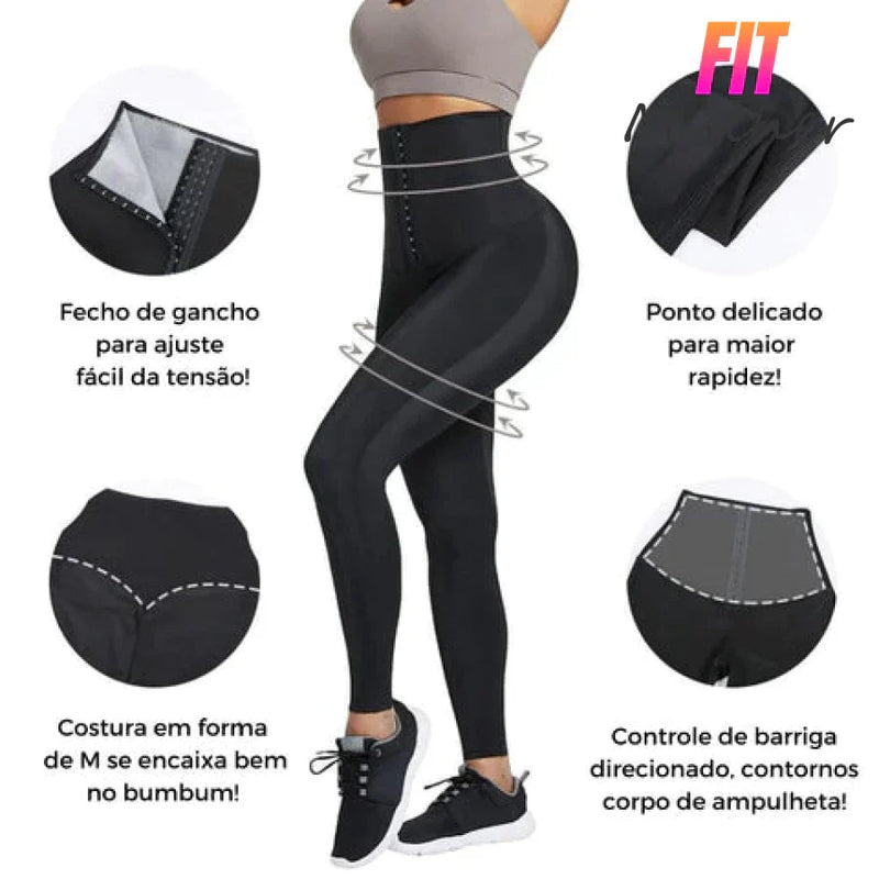 Efeito Sauna - FIT MULHER Modela Cintura, Queima Calorias, Pochete