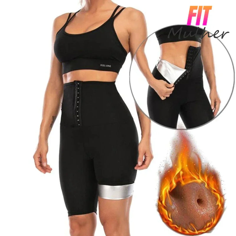 Efeito Sauna - FIT MULHER Modela Cintura, Queima Calorias, Pochete